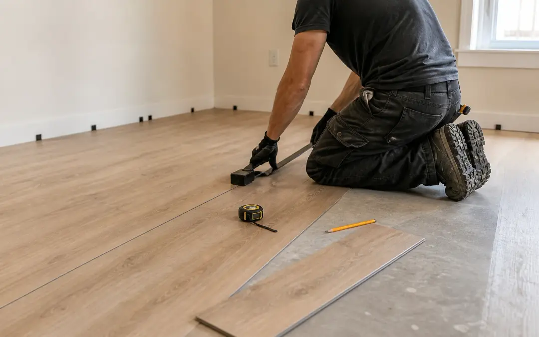 Cover illustration from the Diamond R Enterprises website showing flooring installation